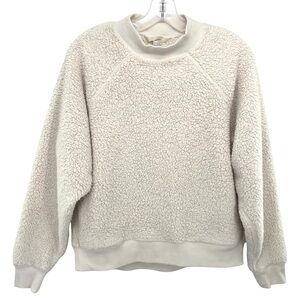 Athleta Asana Sherpa Crewneck Sweatshirt Size Medium